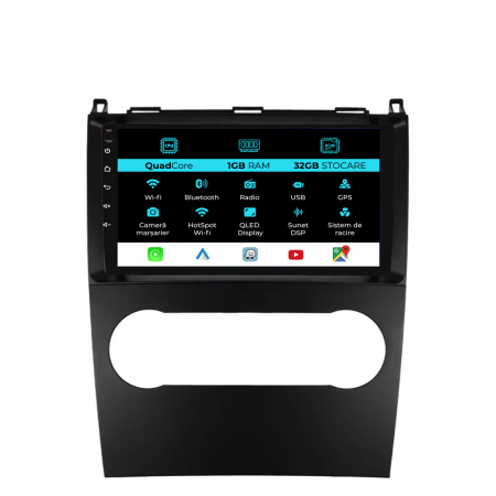 A-Class (2004 - 2012) - Navigatie Mercedes Benz A-Class/B-Class (2004-2012), 9Inch, 1Gb Ram, 32Gb Stocare, Carplay