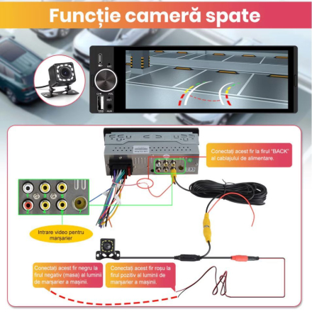 Navigatie universala 1DIN 6.86” CarPlay & Android Auto Wireless Bluetooth MP5 [6]