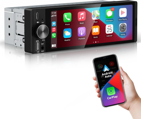 Navigatii Universale - Navigatie universala 1DIN 6.86” CarPlay & Android Auto Wireless Bluetooth MP5