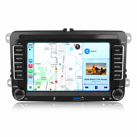 Navigatie Volkswagen, 7Inch, 2Gb Ram, 64Gb stocare, Apple Carplay/Android Auto [2]