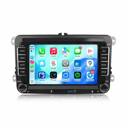 Navigatie Volkswagen, 7Inch, 2Gb Ram, 64Gb stocare, Apple Carplay/Android Auto [3]