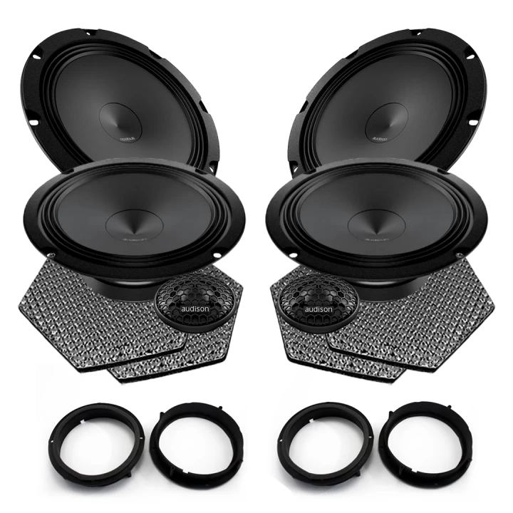 Pachete de difuzoare dedicate - Pachet difuzoare auto Audison Prima dedicat Volkswagen Tiguan 2016-, RMS 100W, 200mm
