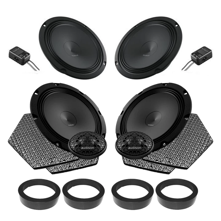 Pachete de difuzoare dedicate - Pachet difuzoare auto Audison Prima dedicat Volkswagen Touareg 2010-2018, RMS 100W, 200mm