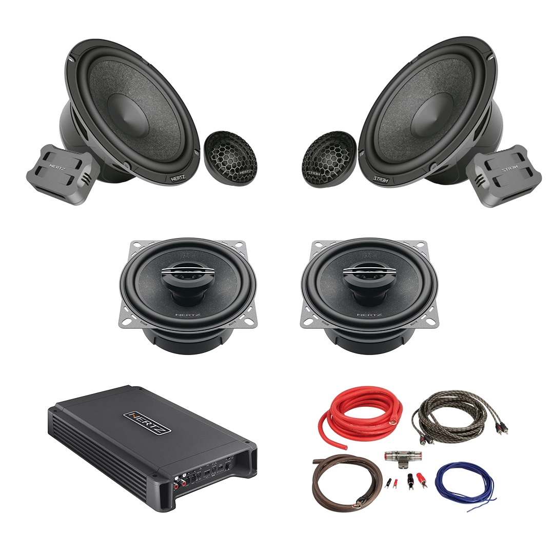 Pachete difuzoare cu amplificator - Pachet Difuzoare Auto cu amplificator Daewoo Matiz 1998-2002 Hertz Cento 760 W