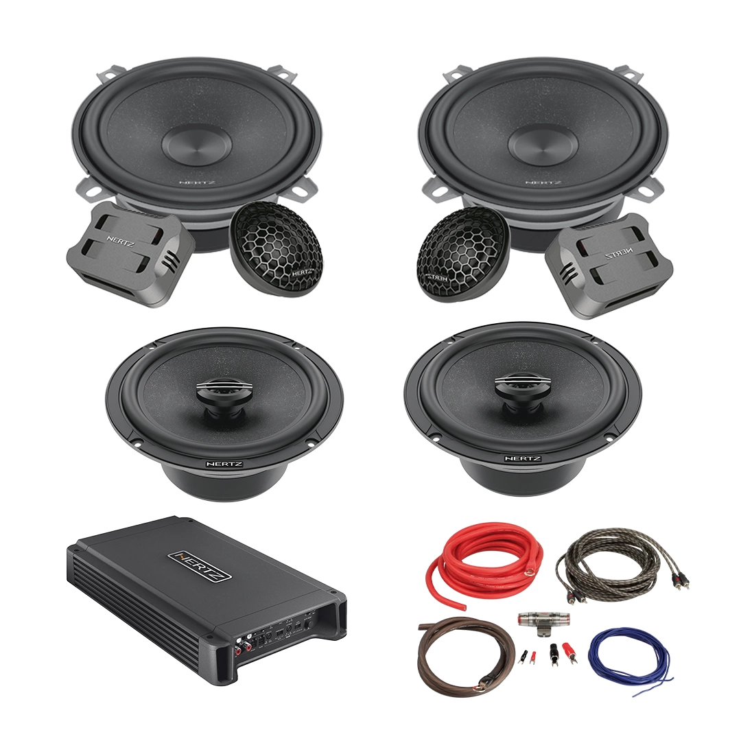 CarAudio - Pachet Difuzoare Auto cu amplificator Fiat Fiorino 2008-2016 Hertz Cento 760 W