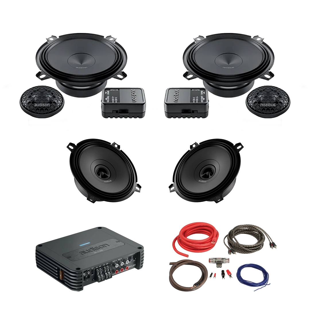 Pachete difuzoare cu amplificator - Pachet Difuzoare Auto cu amplificator Ford Fiesta 3 1989-1997 Audison Prima 560 W