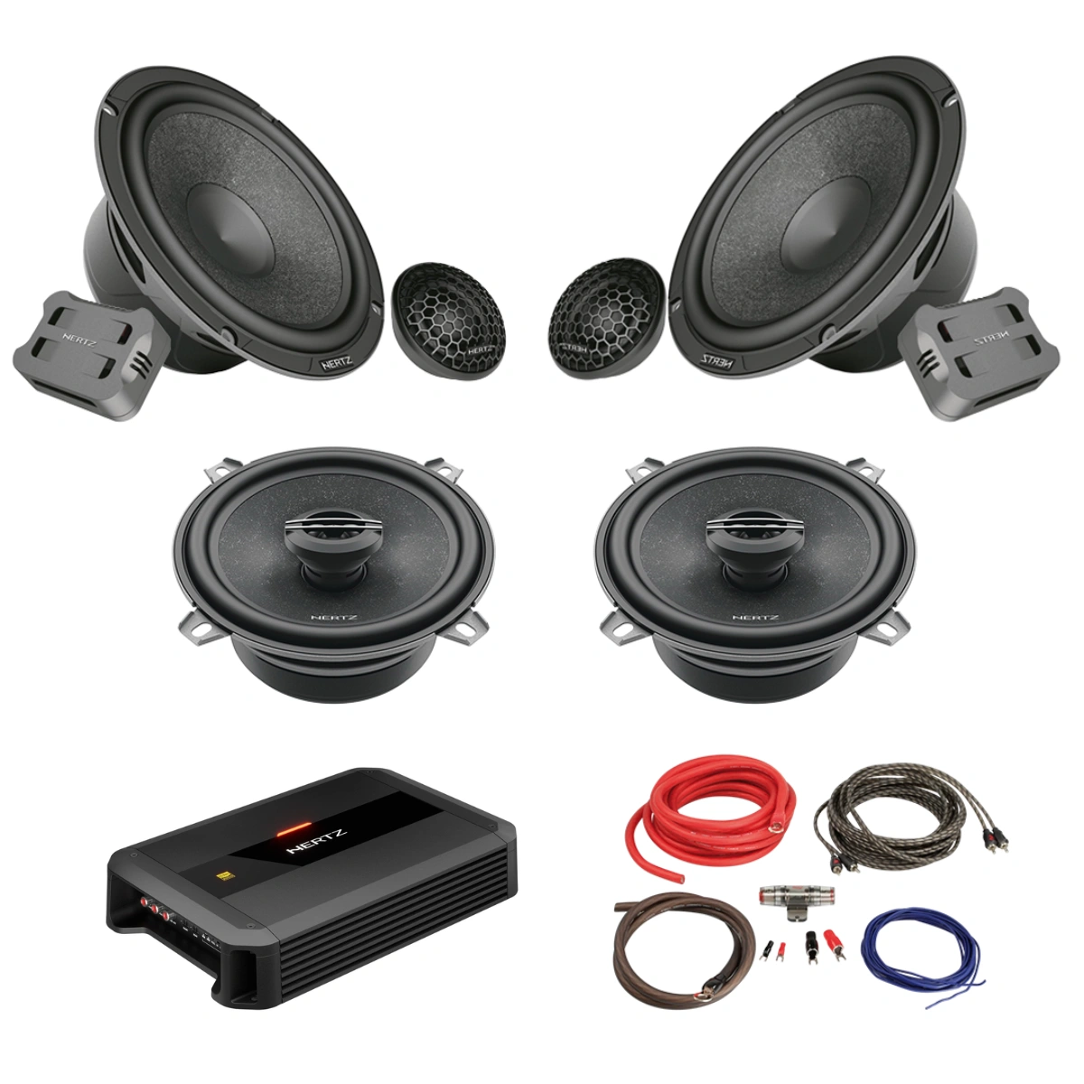 Pachete difuzoare cu amplificator - Pachet difuzoare auto cu amplificator Mercedes-Benz C Class W203 2004-20011 Hertz Cento 840 W