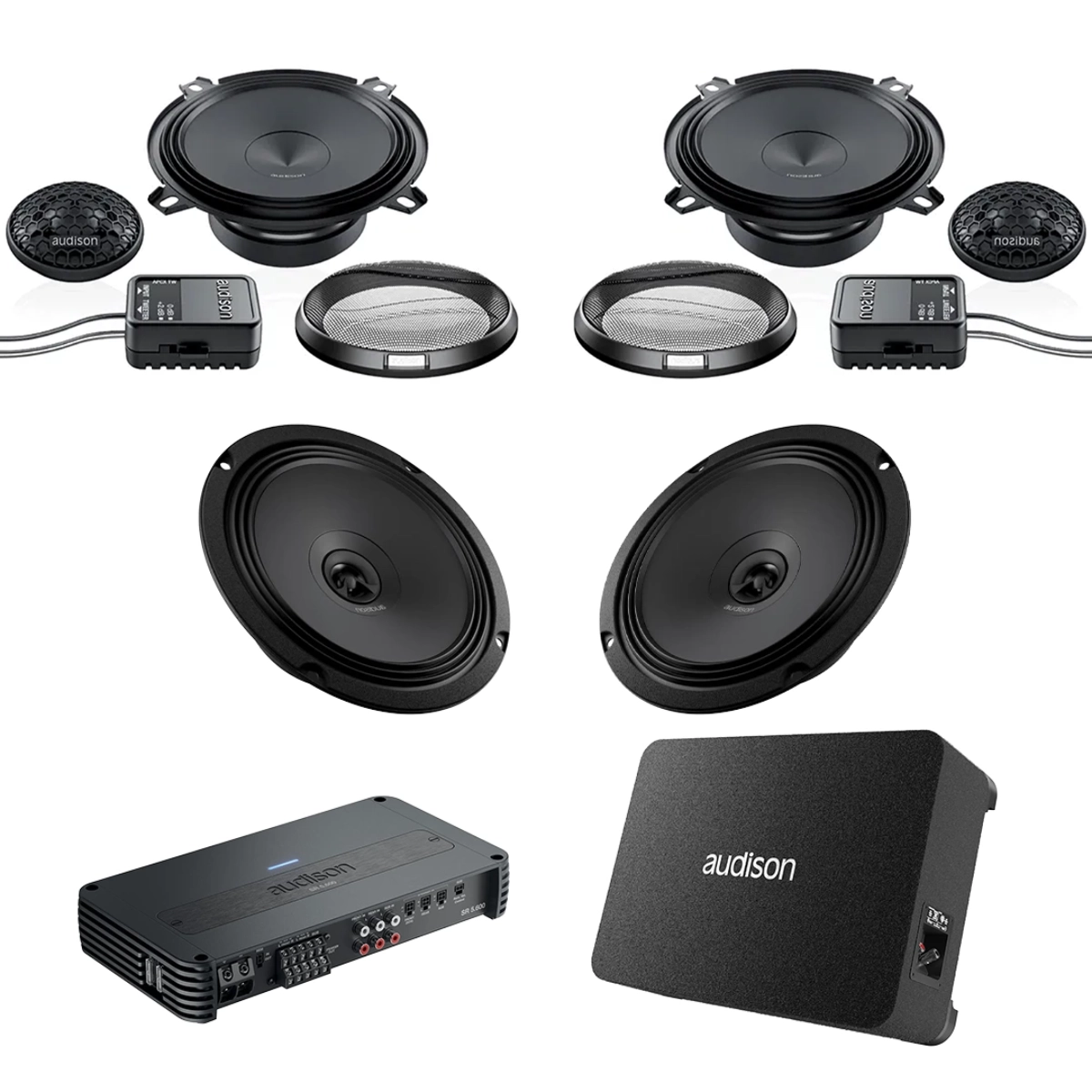 Pachete difuzoare cu subwoofer - Pachet Difuzoare Auto cu subwoofer Audi A4 B5 1995-2001 Audison Prima 1010 W