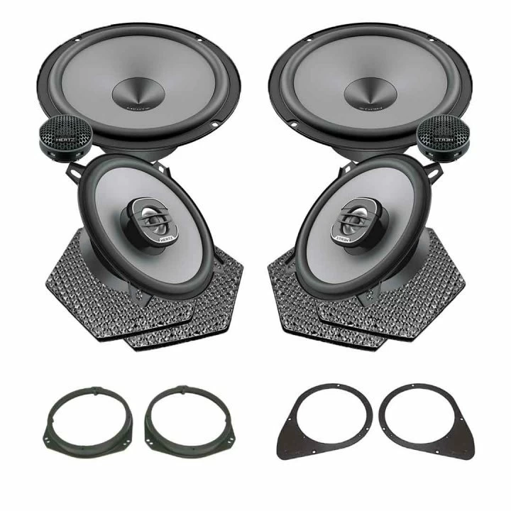 Pachete de difuzoare dedicate - Pachet difuzoare auto Hertz Uno dedicat Fiat 500 2010-, RMS 75W