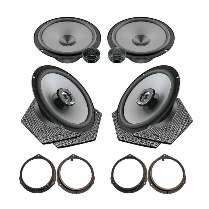 Pachete de difuzoare dedicate - Pachet difuzoare auto Hertz Uno dedicat Mercedes C Class 2007-2015, RMS 75W