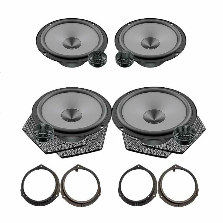 Pachete de difuzoare dedicate - Pachet difuzoare auto Hertz Uno dedicat Mercedes GL 2006-2012, RMS 75W