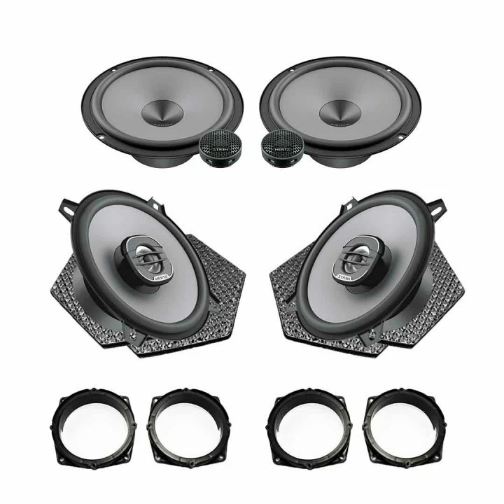 Pachete de difuzoare dedicate - Pachet difuzoare auto Hertz Uno dedicat Mitsubishi Colt 2004-2012, RMS 55W