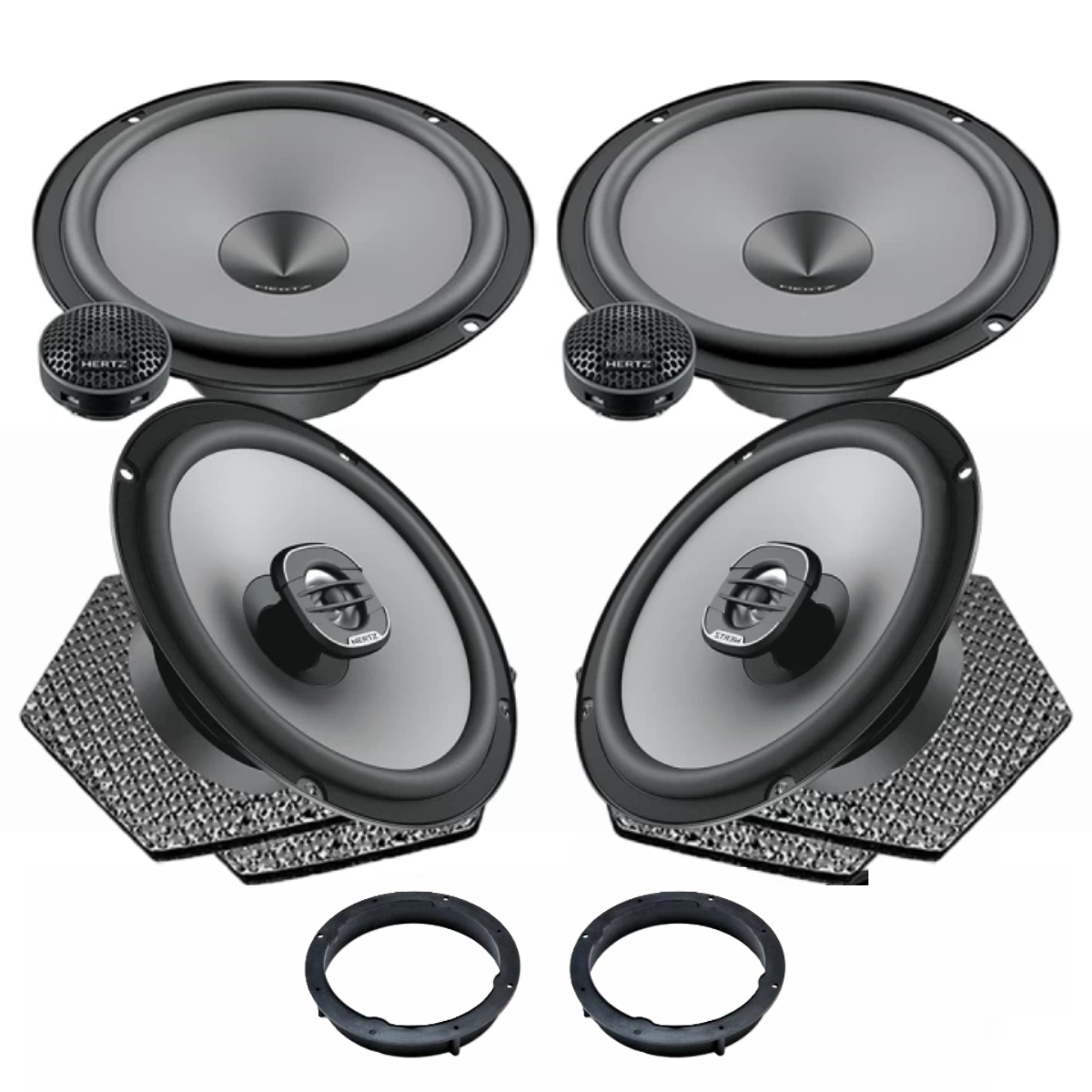 Pachete de difuzoare dedicate - Pachet difuzoare auto Hertz Uno dedicat Skoda Rapid 2012-, RMS 75W