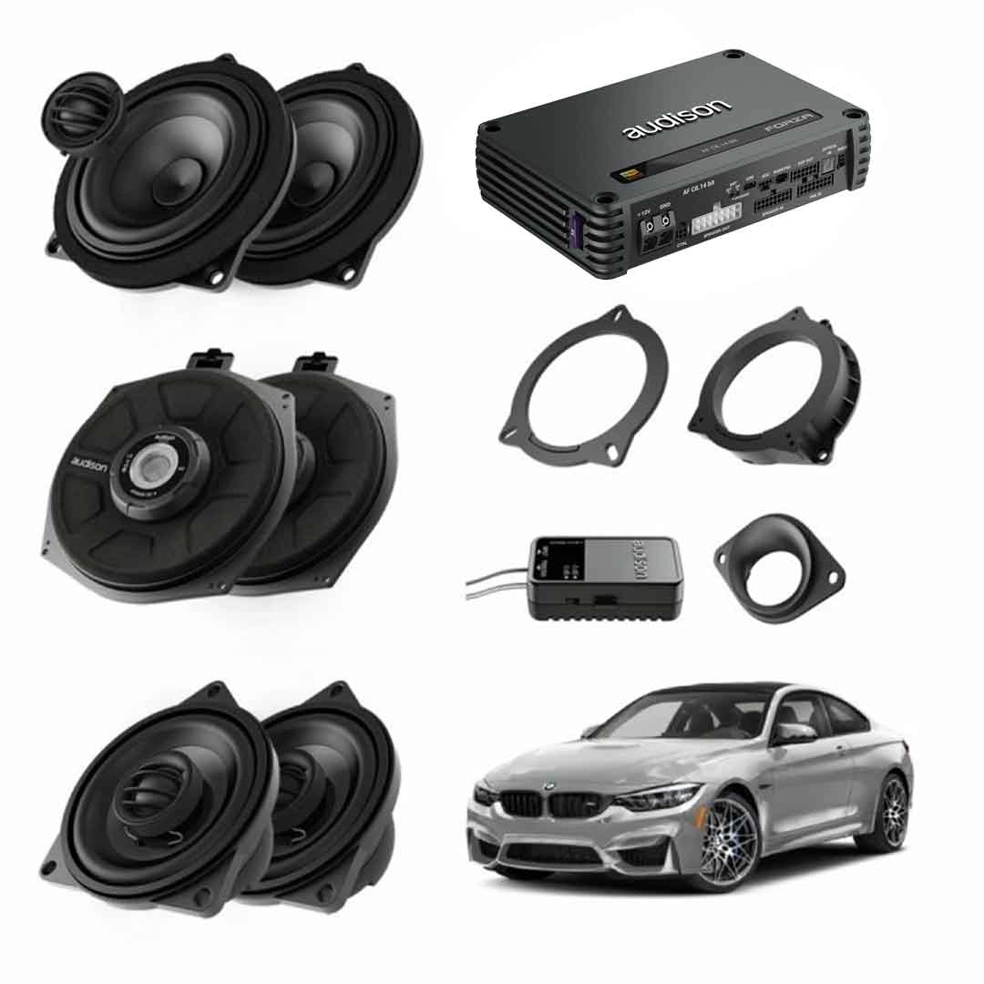 CarAudio - Pachet sistem audio Plug&Play Audison dedicat BMW K4E X4M A4E + Amplificator AF C8.14bit + Conectica dedicata