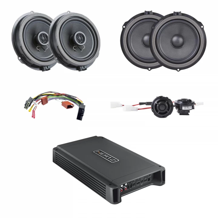 Difuzoare auto dedicate Ford - Pachet sistem audio Plug&Play Awave dedicat Ford + Amplificator