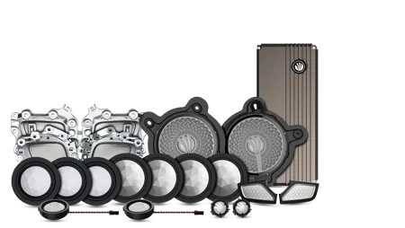 Difuzoare auto dedicate Mercedes-Benz - Pachet sistem audio Plug&Play MB/GLC/100FS dedicat Mercedes Benz GLC 2023-2024 + Amplificator DSP 200 W