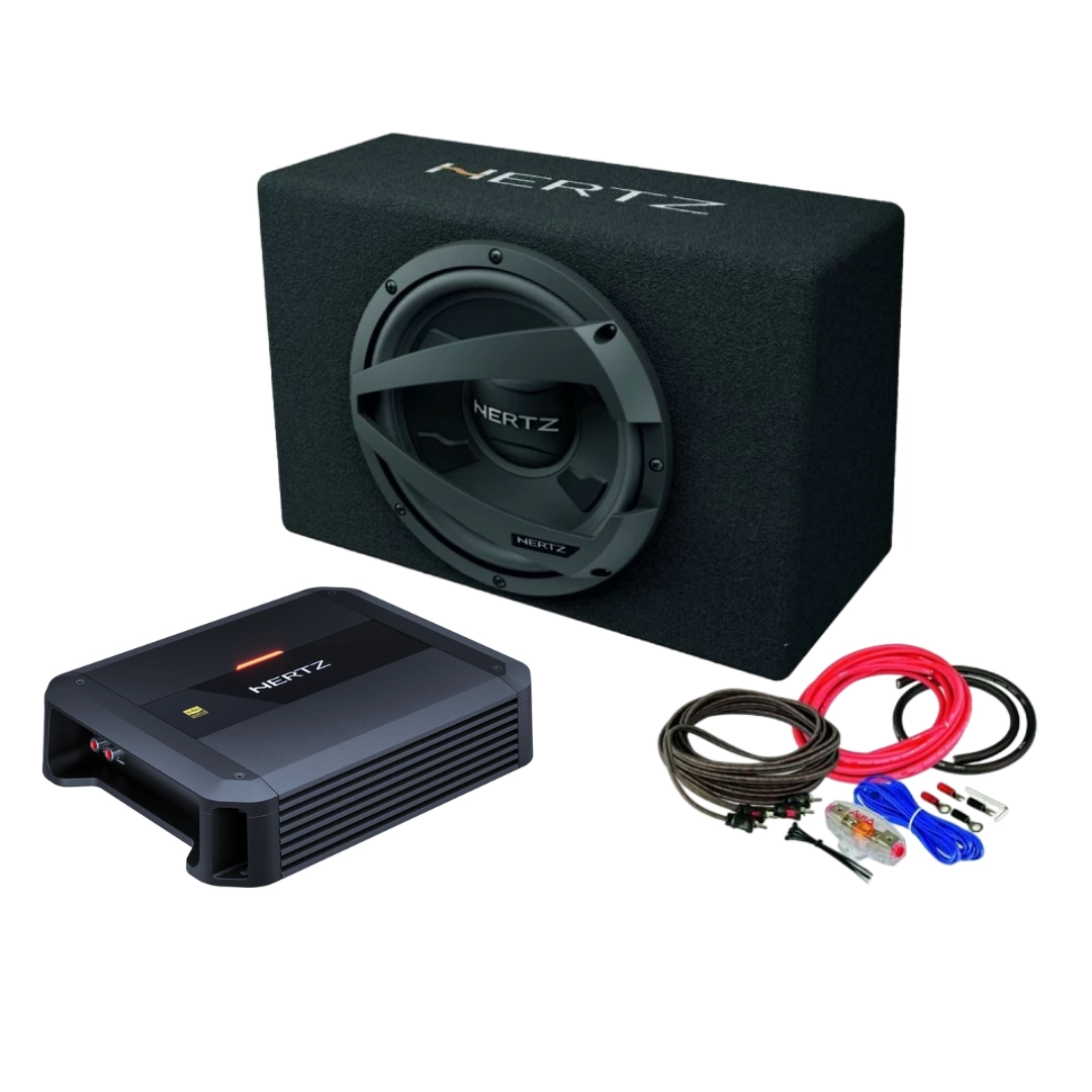 Pachete de BASS - Pachet Subwoofer auto HERTZ DBX 25.3 + Amplificator Hertz Dieci Power 2.200 + Kit de cabluri complet