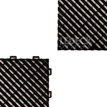 Pardoseala Modulara Plastic PP – Exterior, Garaj Auto, Service, Terasa - Negru (preț pe m²) [4]