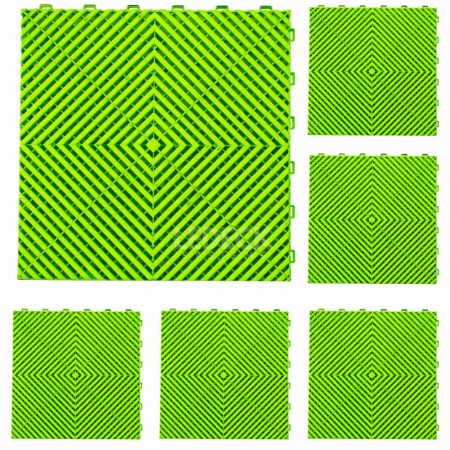 Pardoseala Modulara - Pardoseala Modulara Plastic PP – Exterior, Garaj Auto, Service, Terasa - VERDE FOSFOR