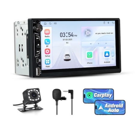 Player Carplay si Android Auto Universal 2DIN 7 inch + CAMERA MARSARIER CADOU [0]