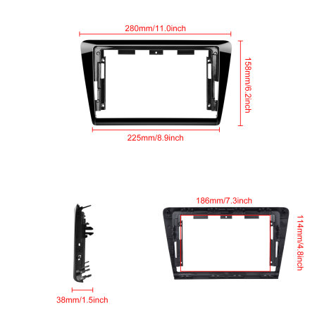 Rama adaptoare cu cablaj pentru navigatie Android Skoda Rapid (2013 - 2018) [3]
