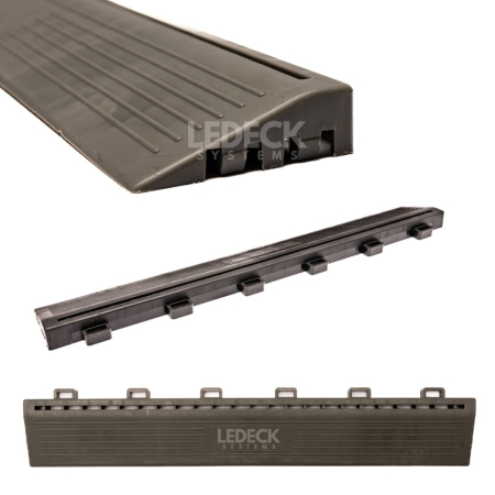 Pardoseala Modulara - Rampa laterală cu prindere exterioară (mama) – Pardoseala Modulara Plastic PP – GRI