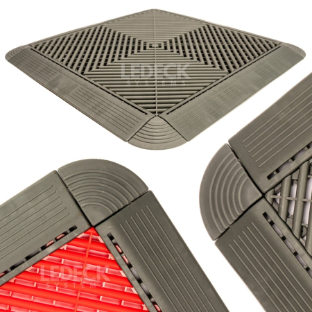 Rampa laterală cu prindere interioară (tata) – Pardoseala Modulara Plastic PP – GRI [6]