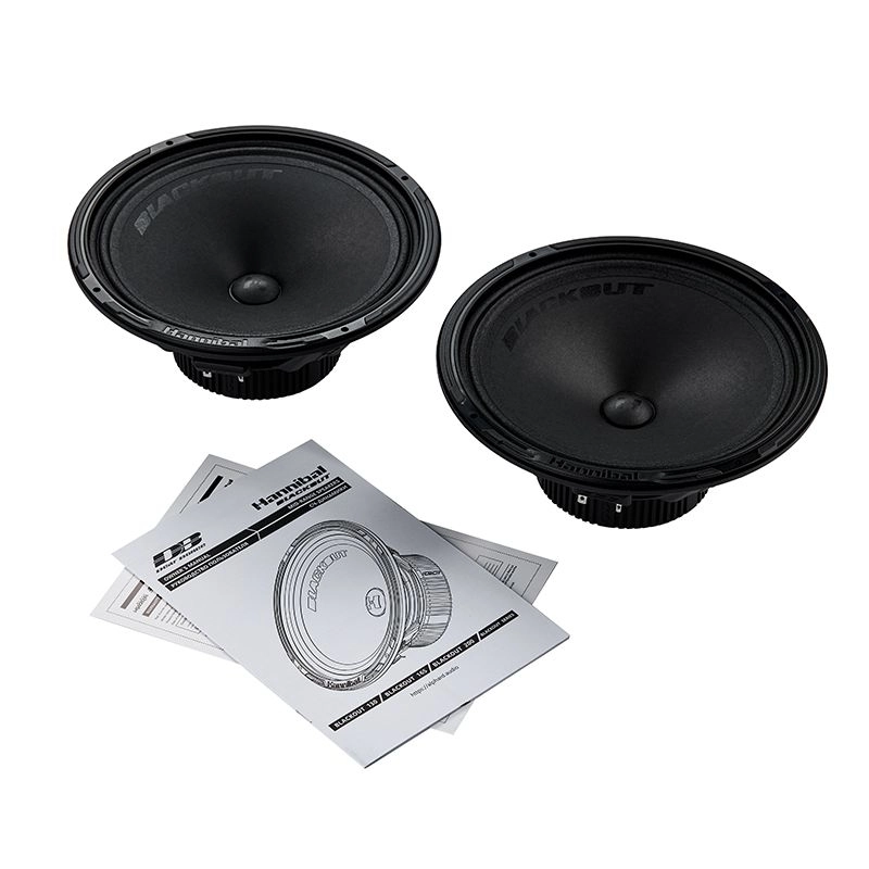 Set 2 Difuzoare Auto Deaf Bonce Hannibal Blackout 200, Midrange 200mm, 150W RMS, 4 Ohm [4]