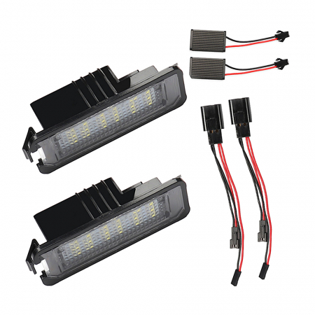 Set 2 Lampi LED iluminare numar VW Golf 4 5 6 7 Amarok Passat B6 B7 EOS Lupo Polo Scirocco Seat Leon Altea Skoda Superb [2]