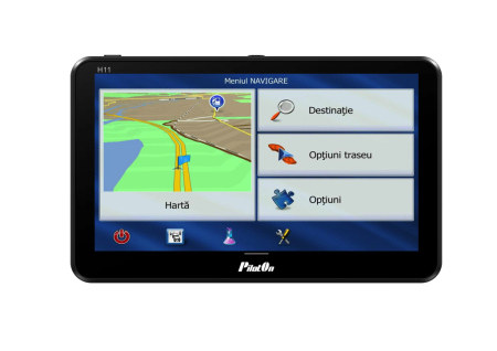 Sistem de Navigatie PilotOn H11 — GPS 7 inch cu Cameră DVR Full HD pentru Camion, Hărți Europa incluse