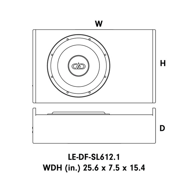 Subwoofer auto DD Audio LE-DF-SL612-D2, 300 mm, 600 W [3]