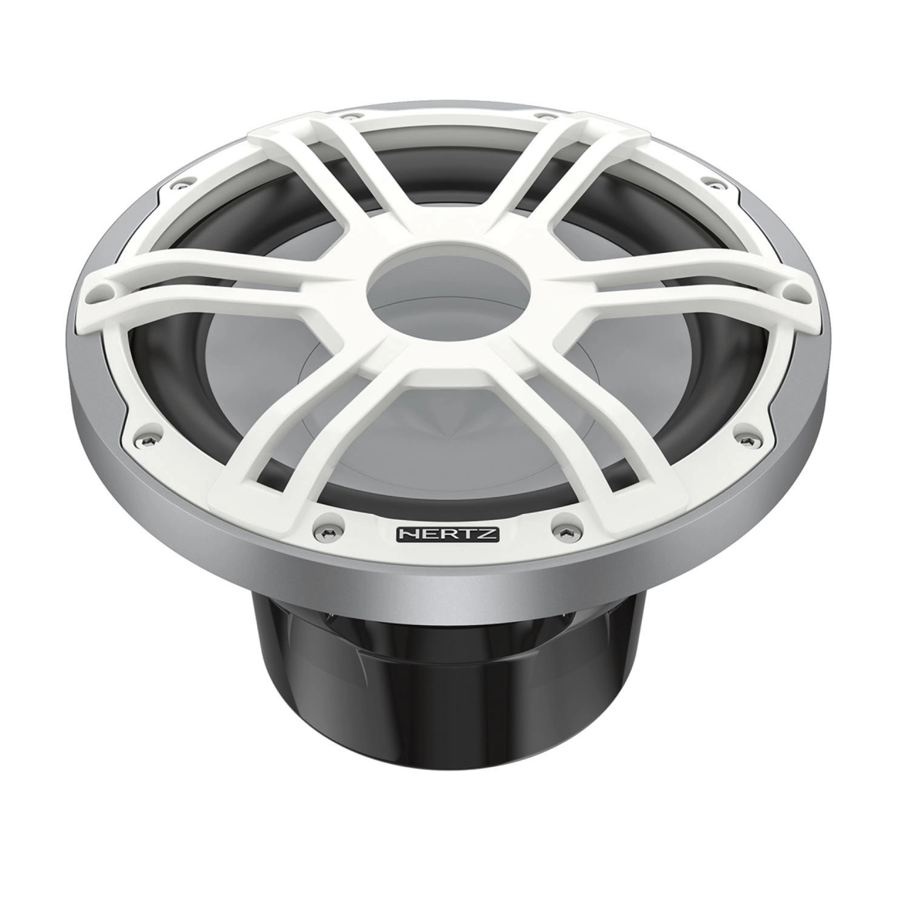 Subwoofer Marine Hertz HMS 10 S2-LD-G / SW, Negru / Alb, 250mm, 250W RMS, 2Ω [1]