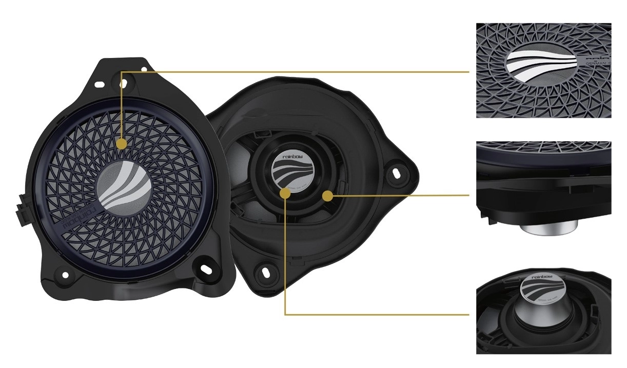 Difuzoare auto dedicate Mercedes-Benz - Subwoofere auto Rainbow dedicate Mercedes Benz IL-W8 MB LHD, 2 OHM, 80 W RMS, Set