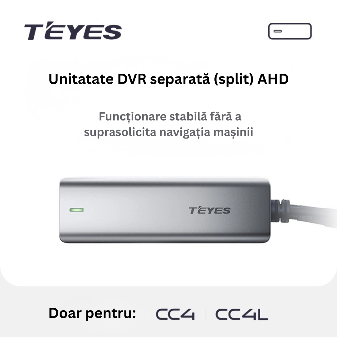 Accesorii Auto - Teyes AHD DVR Box pentru CC4/CC4L, Inregistrare Video 1920x1080, H.265/H.264, Night Vision, Card Micro TF