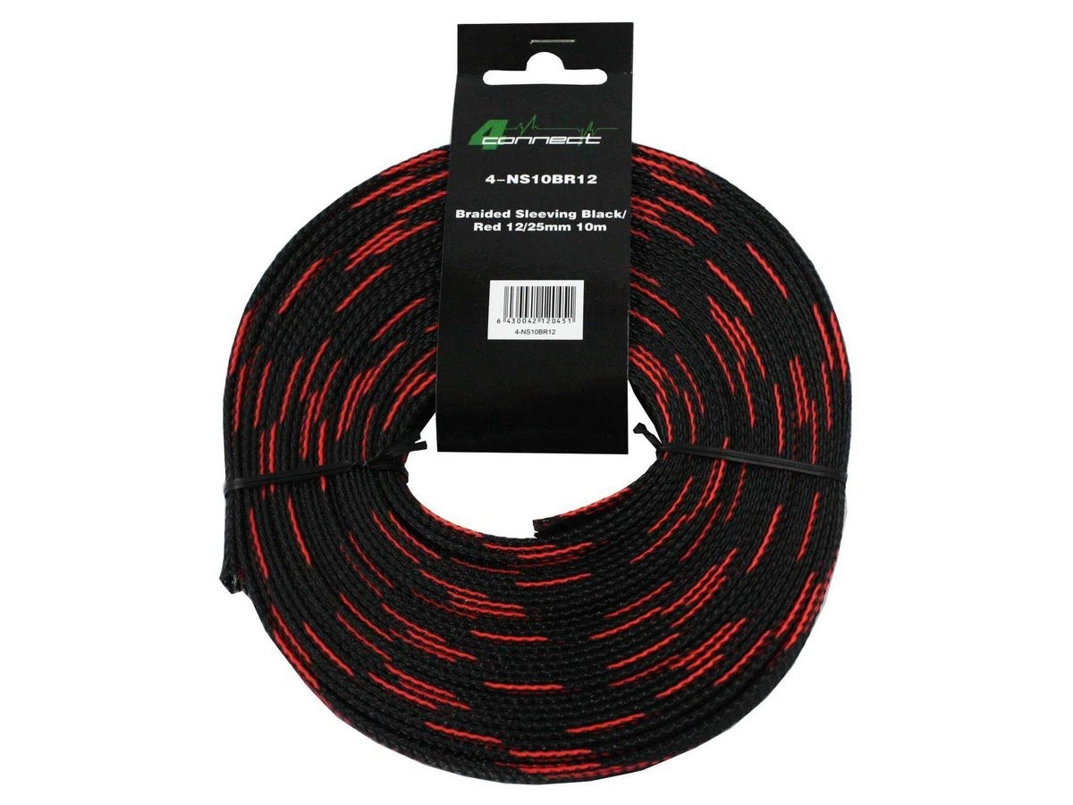 CarAudio - Tresa Cablu FOUR Connect 4-NS10BR12, 10 M, Rosu/Negru, 12/25 mm