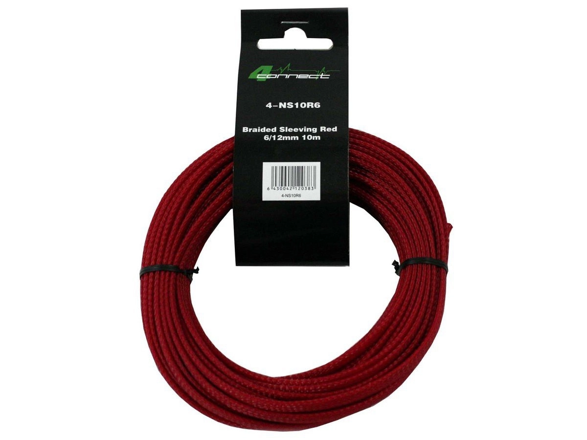 CarAudio - Tresa Cablu FOUR Connect 4-NS10R6, 10 M, Rosu, 6/12 mm