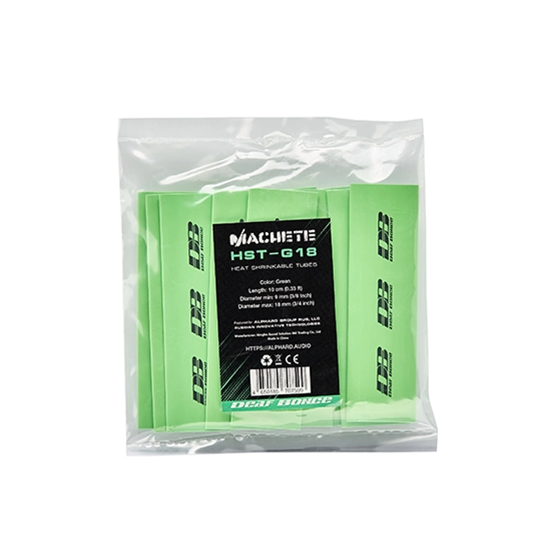 Accesorii Montaj - Tub termocontractabil Deaf Bonce Machete HST-G18, Verde, 18mm