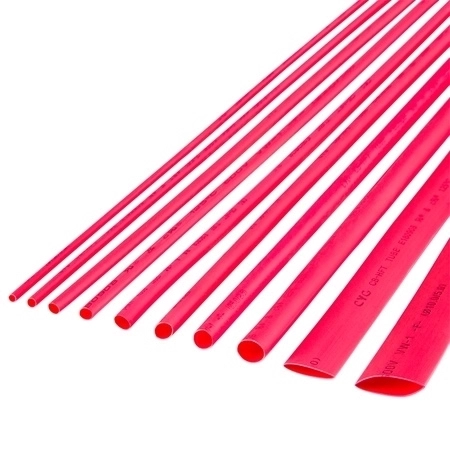 Tresa cablu - Tub termocontractabil rosu ACV 34126-16, 1.6-0.8mm, Metru Liniar