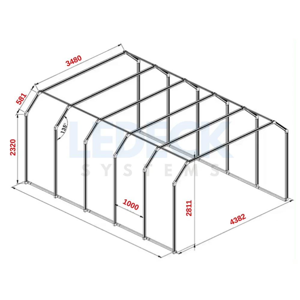 Tunel LED Detailing Auto LEDECK 1470W 6000K 147.000 lm 4382 x 5244 mm [3]