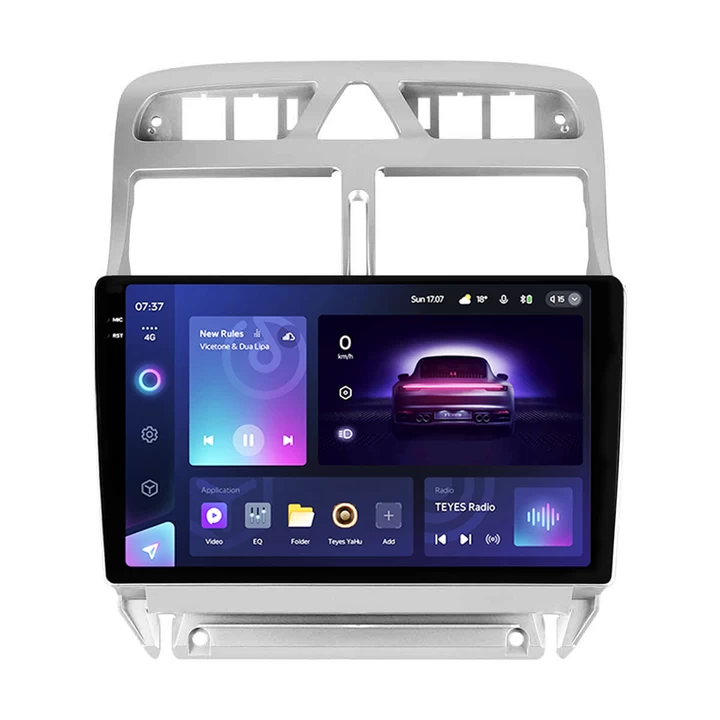 Navigatie Auto Teyes CC3 2K 360  Peugeot 307 2001-2008 6+128GB 9.5   QLED Octa-core 2Ghz, Android 4G Bluetooth 5.1 DSP