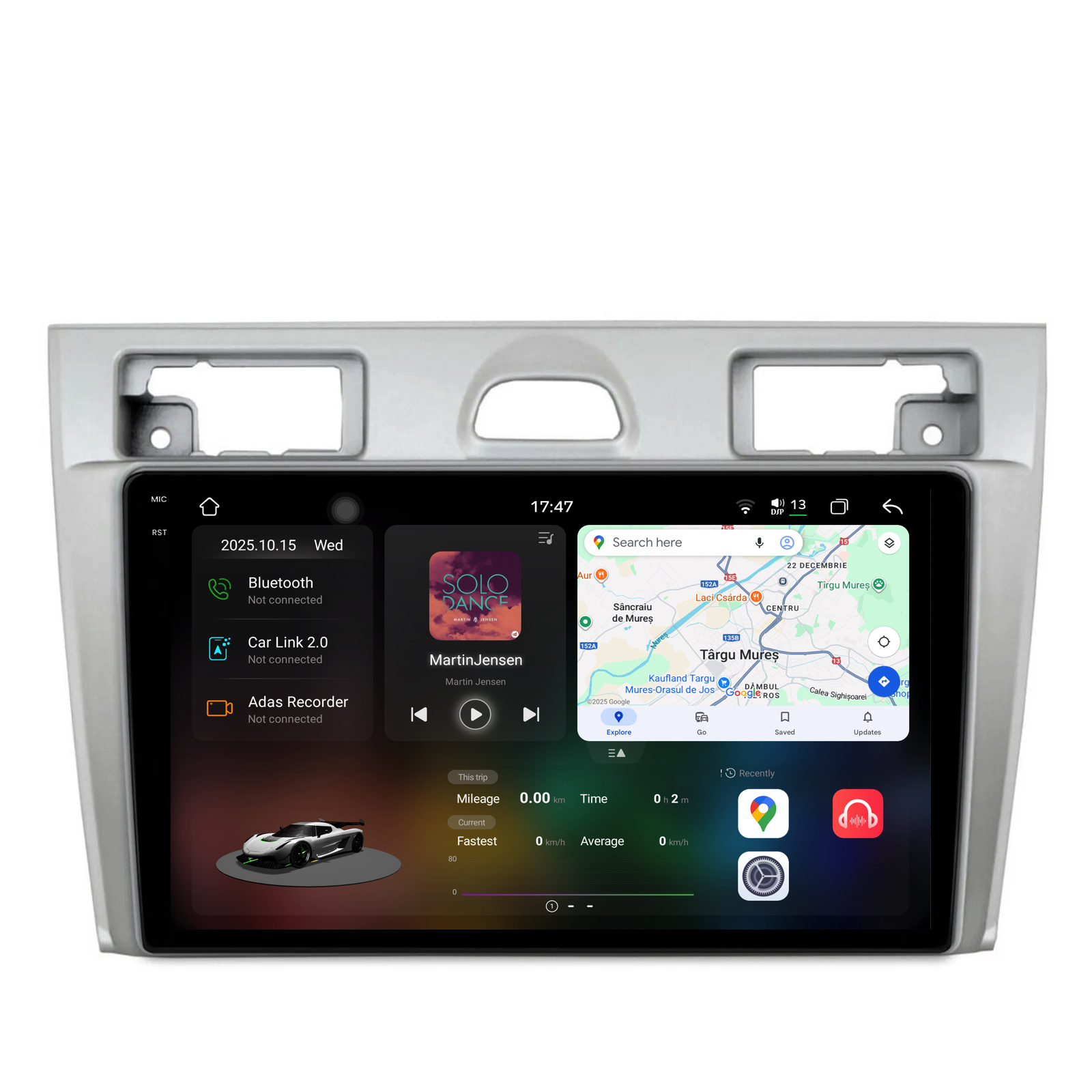 Navigatie Dedicata Ford Fiesta (2006-2011), 2K, 12Gb Ram, 256Gb Stocare, Carplay
