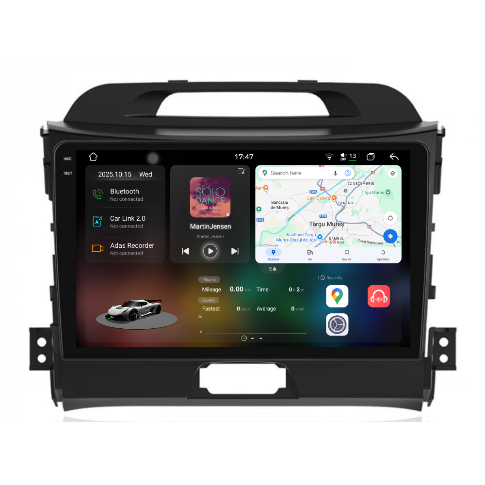 Navigatie Dedicata Kia Sportage (2010-2016), 2K, 12Gb Ram, 256Gb Stocare, Carplay
