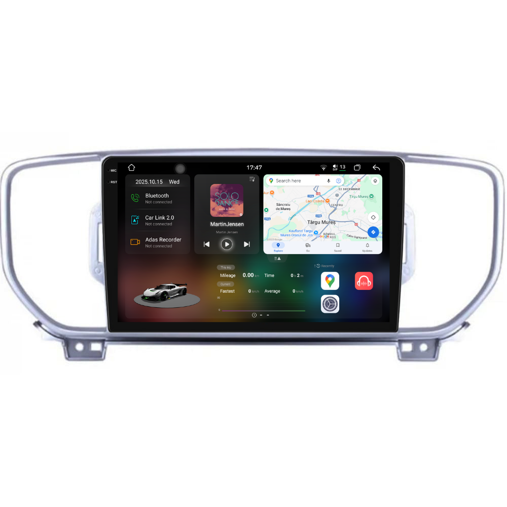 Navigatie Dedicata Kia Sportage (2016-2020), 2K, 12Gb Ram, 256Gb Stocare, Carplay