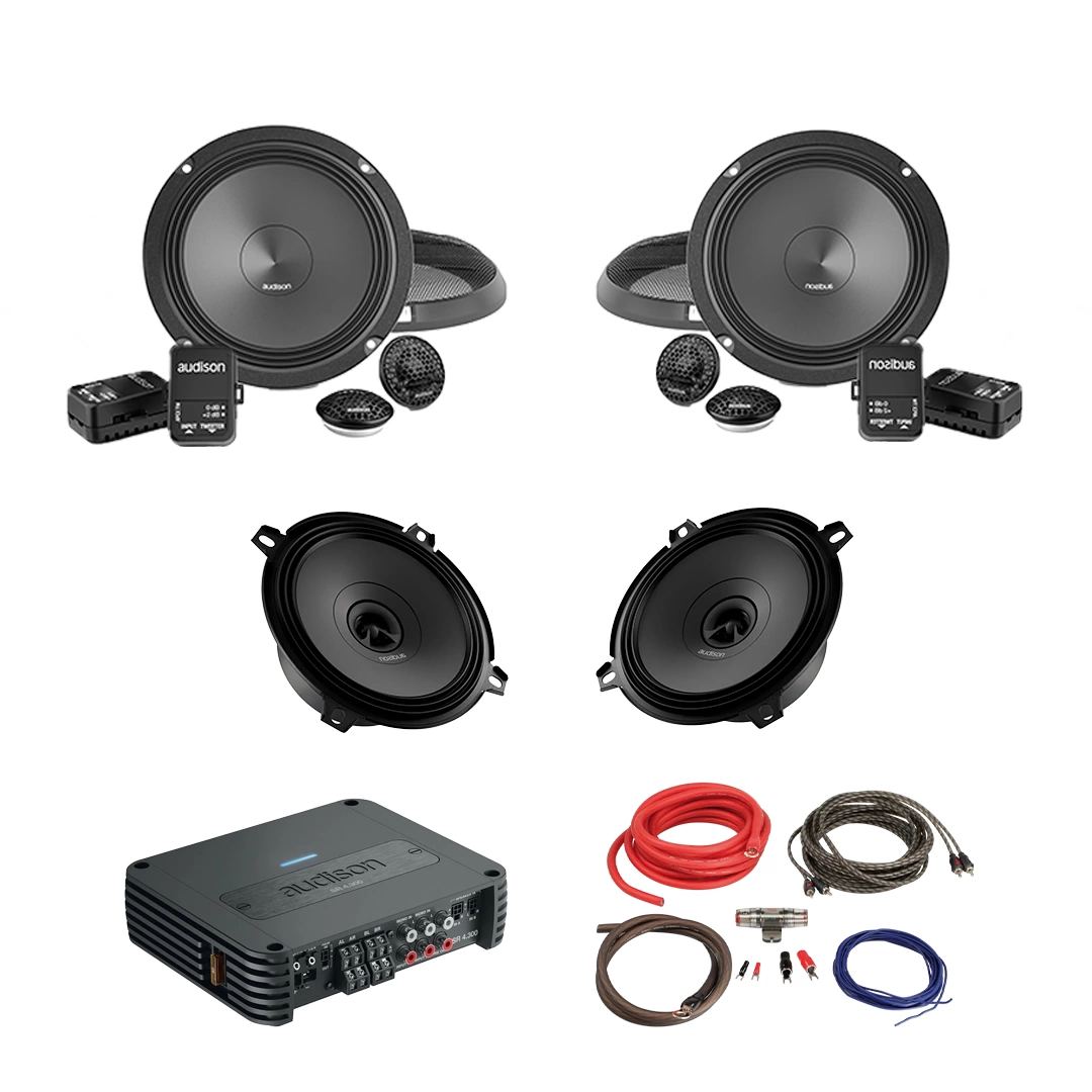 Pachet Difuzoare Auto cu amplificator Ford Fiesta 4 1995-2002 Audison Prima 560 W