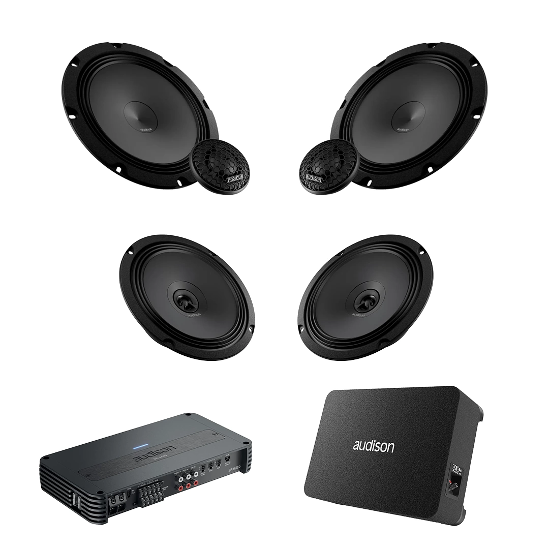 Pachet Difuzoare Auto cu subwoofer Audi A4 B8 2008-2016 Audison Prima 1010 W