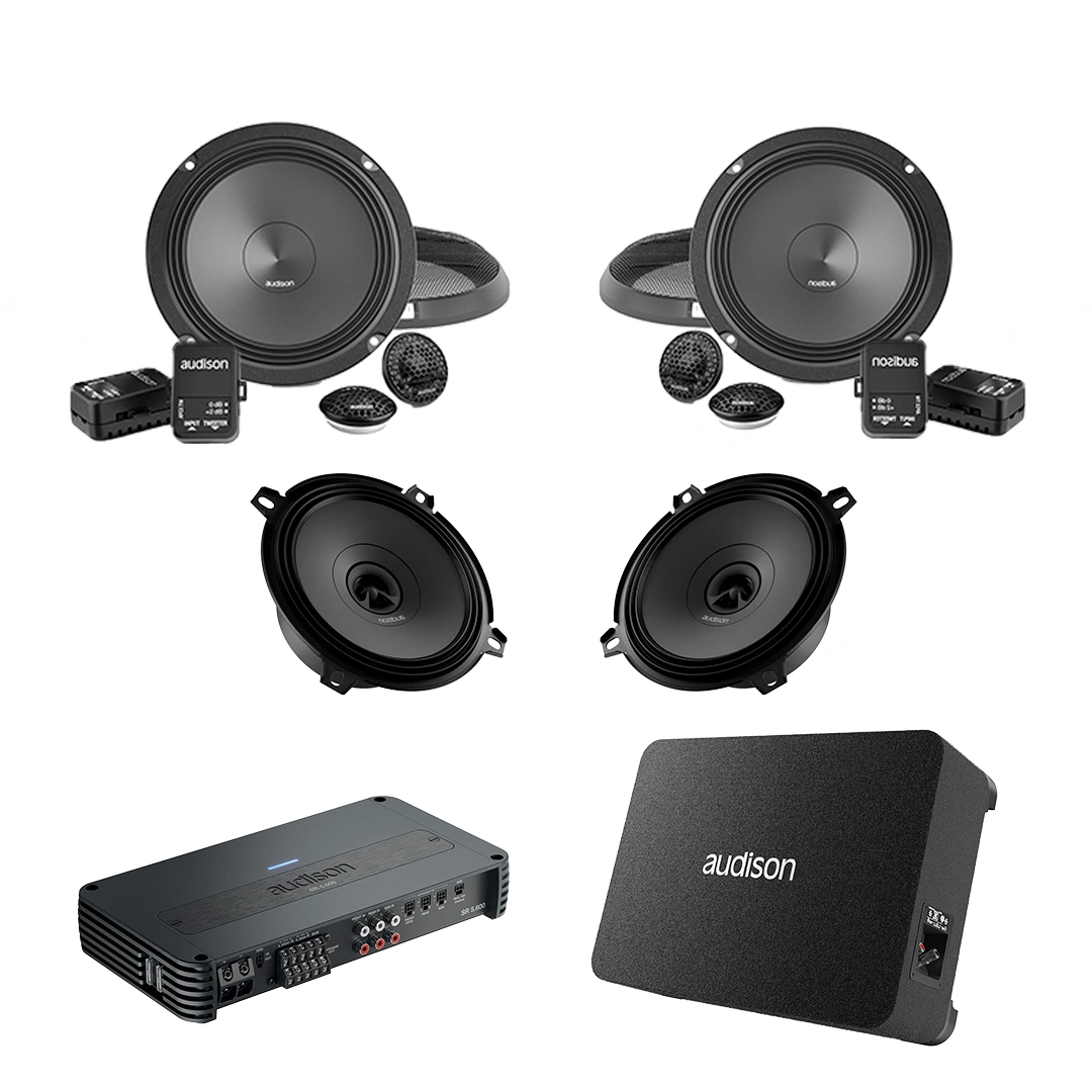 Pachet difuzoare auto cu subwoofer Mercedes-Benz C Class W203 2004-20011 Audison Prima 1010 W