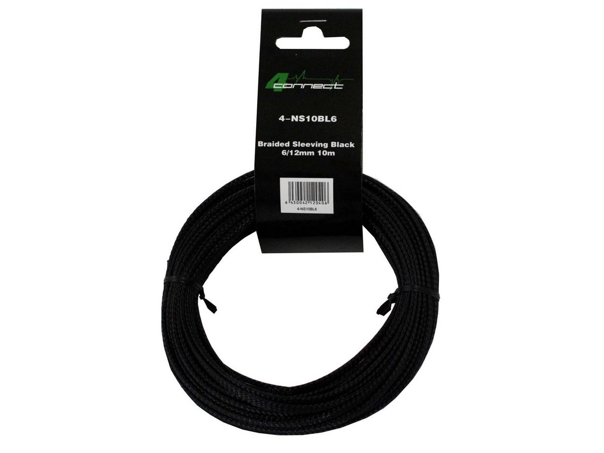 Tresa Cablu FOUR Connect 4-NS10BL6, 10 M, Negru, 6 12 mm