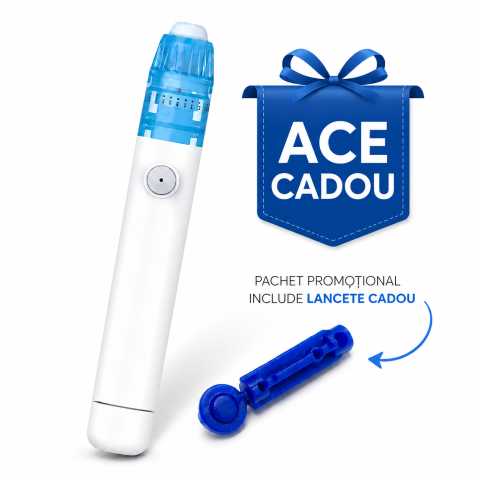 Glucometre si teste de glicemie - Pachet dispozitiv de înțepare cu vacuum + 100 lancete 30G pentru testarea glicemiei