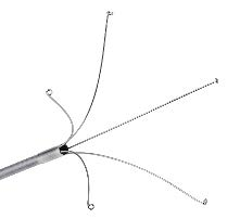 Accesorii endoscopie - Pensă de extracție reutilizabilă cu 5 brațe pentru bronhoscopie 1.8x1000 mm