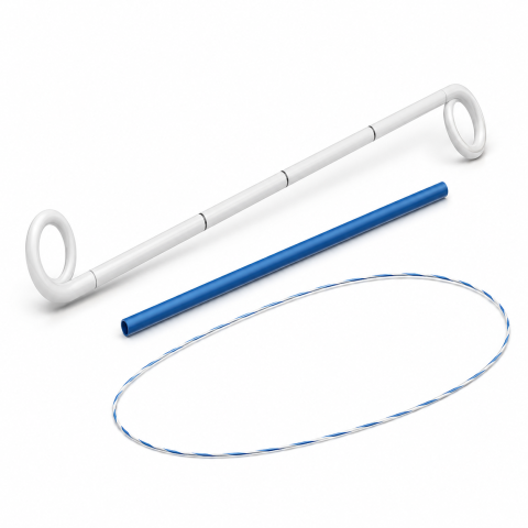 Urologie - Stent ureteral cu sondă și fir ghid